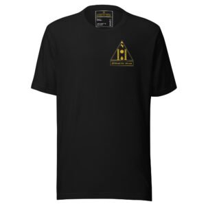 Hermetic Wear Signature Classic Tee – Gold Pyramid Left Chest Logo
