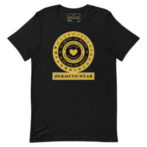 Hermetic Wear Signature Classic Tee – Foundation Circle Gold Chest Logo