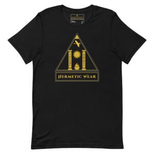 Hermetic Wear Signature Classic Tee – Foundation Pyramid Gold Chest Logo